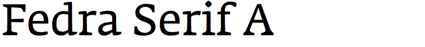 Fedra Serif A