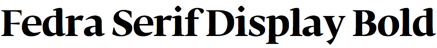 Fedra Serif Display Bold