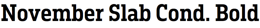 November Slab Condensed Bold