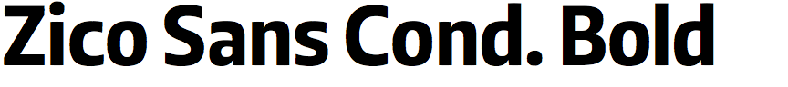 Zico Sans Condensed Bold