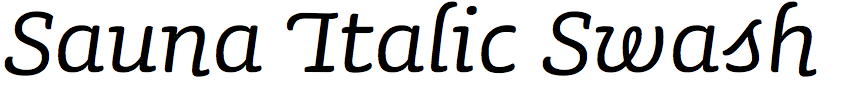 Sauna Italic Swash