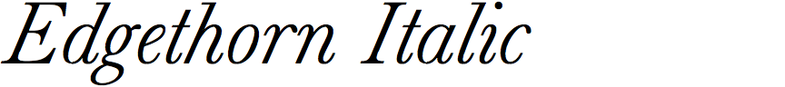 Edgethorn Italic