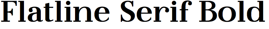 Flatline Serif Bold