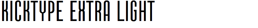 Kicktype Extra Light