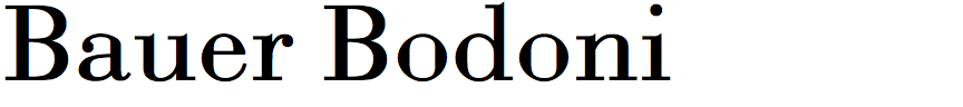 Bauer Bodoni (URW)