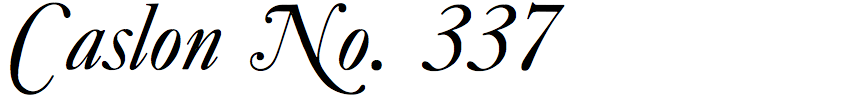 Caslon No. 337