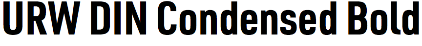 URW DIN Condensed Bold