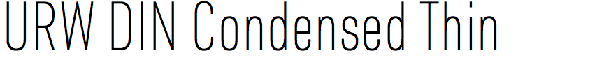 URW DIN Condensed Thin