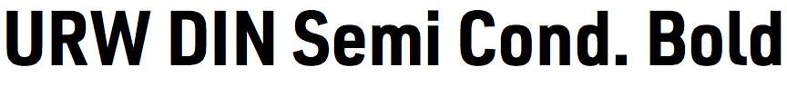 URW DIN Semi Condensed Bold