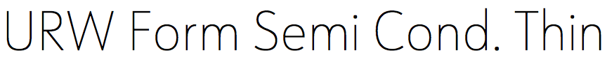 URW Form Semi Condensed Thin