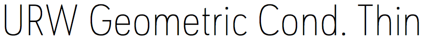 URW Geometric Condensed Thin