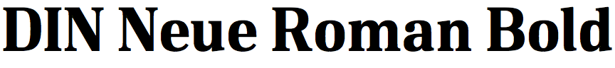 DIN Neue Roman Bold