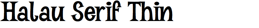 Halau Serif Thin