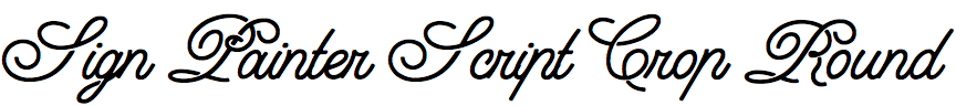 Sign Painter Script Crop Round