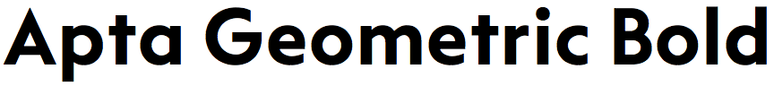 Apta Geometric Bold