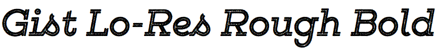 Gist Lo-Res Rough Bold