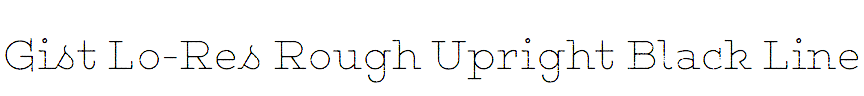 Gist Lo-Res Rough Upright Black Line