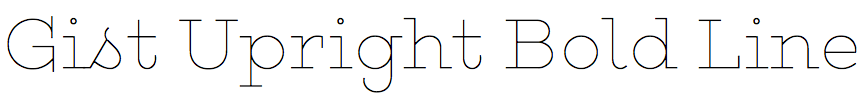 Gist Upright Bold Line