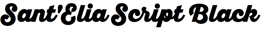 Sant'Elia Script Black