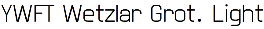 YWFT Wetzlar Grotesk Light