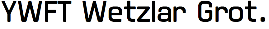 YWFT Wetzlar Grotesk