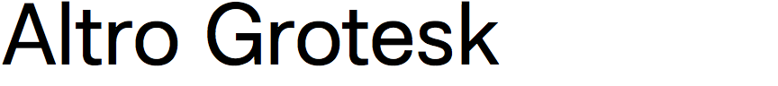 Altro Grotesk