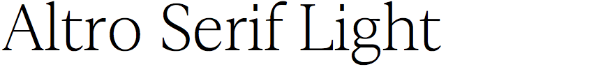 Altro Serif Light