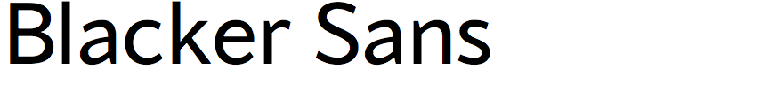 Blacker Sans