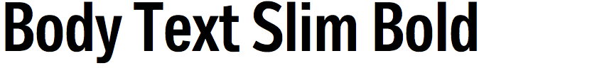 Body Text Slim Bold