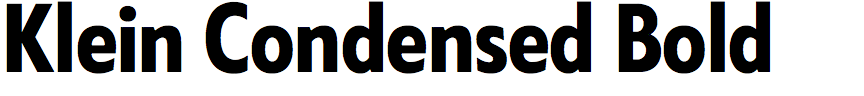 Klein Condensed Bold