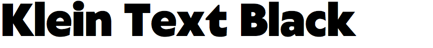 Klein Text Black