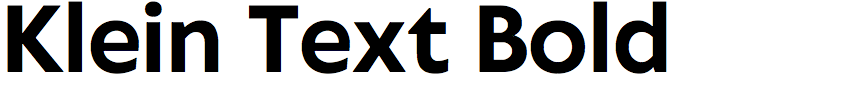 Klein Text Bold