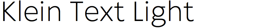 Klein Text Light