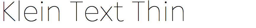 Klein Text Thin