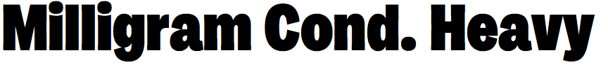 Milligram Condensed Heavy