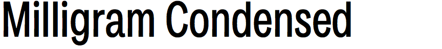 Milligram Condensed