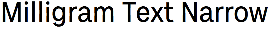 Milligram Text Narrow