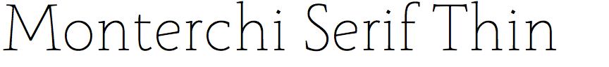Monterchi Serif Thin