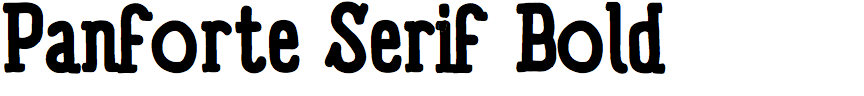 Panforte Serif Bold