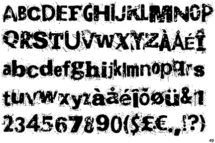 crazy fonts shape