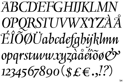 corsiva font