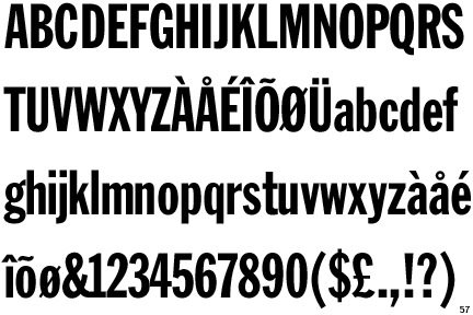 Heroic Condensed Heavy Font
