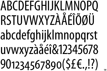 Arena Condensed Font