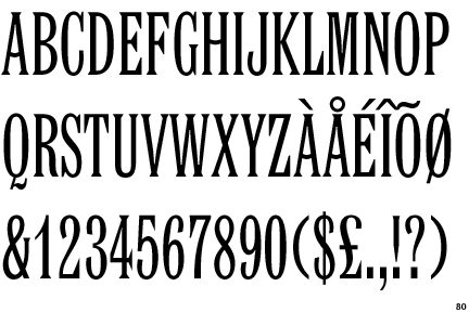 Information about the font Latin Extra Condensed and where to buy it