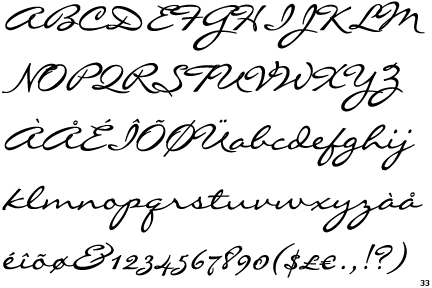 beautiful handwriting font