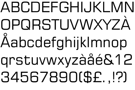 squared font