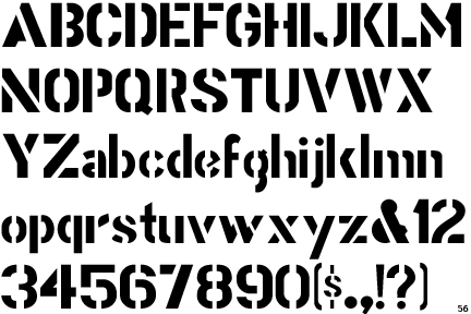 Information about the font Stencil Gothic and where to buy it
