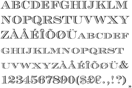 Engravers Shaded Font
