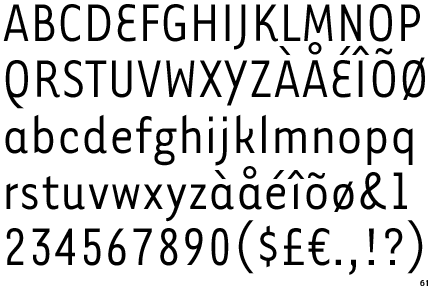 Narrow Font