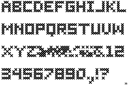 Information about the typeface Cross Stitch Coarse and where to buy it.